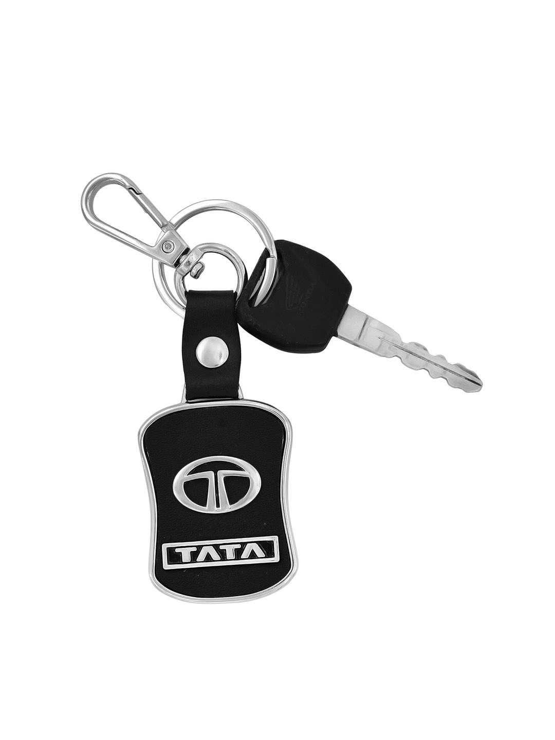 

MEMOIR Stainless Steel TATA Logo Car Key Chain, Black
