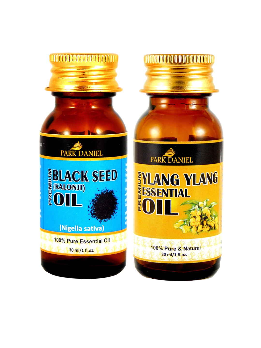 

Park Daniel Set Of 2 Pure & Natural Blackseed & Ylang Ylang Oil - 100 ml Each, Transparent