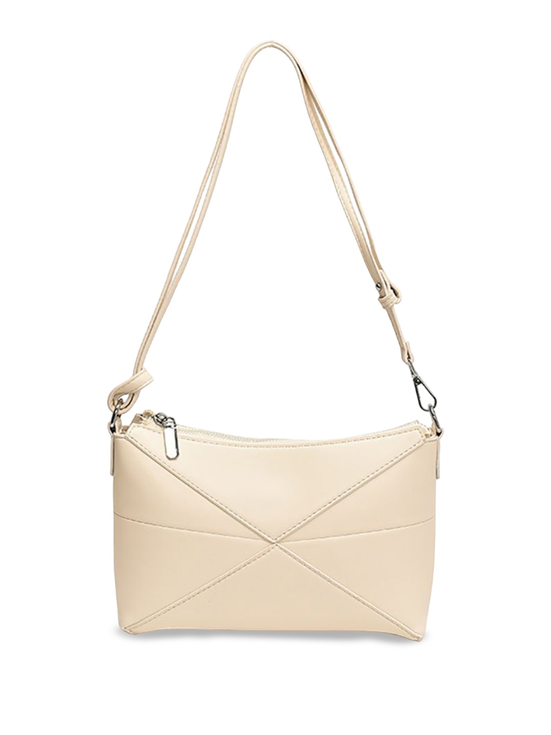 

StyleCast x Revolte Women Textured Structured Shoulder Bag, White