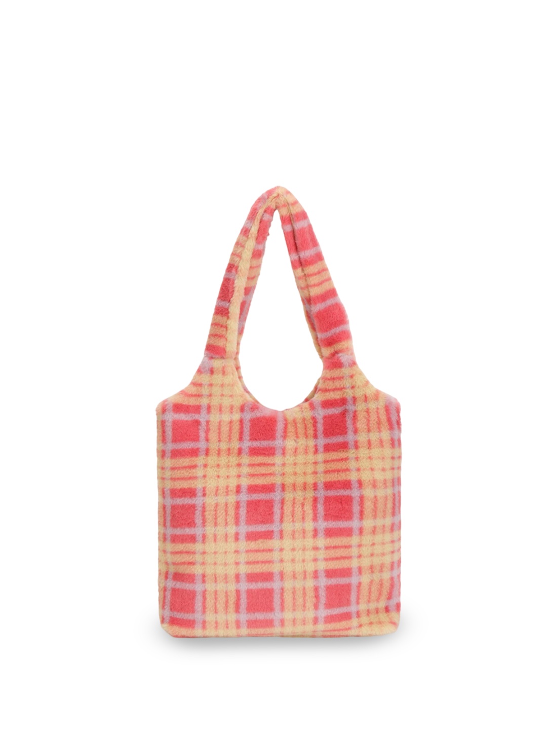 

StyleCast x Revolte Women Checked Shopper Tote Bag, Pink