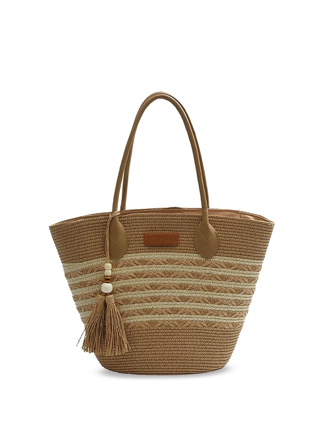 

StyleCast x Revolte Women Textured Structured Shoulder Bag, Khaki