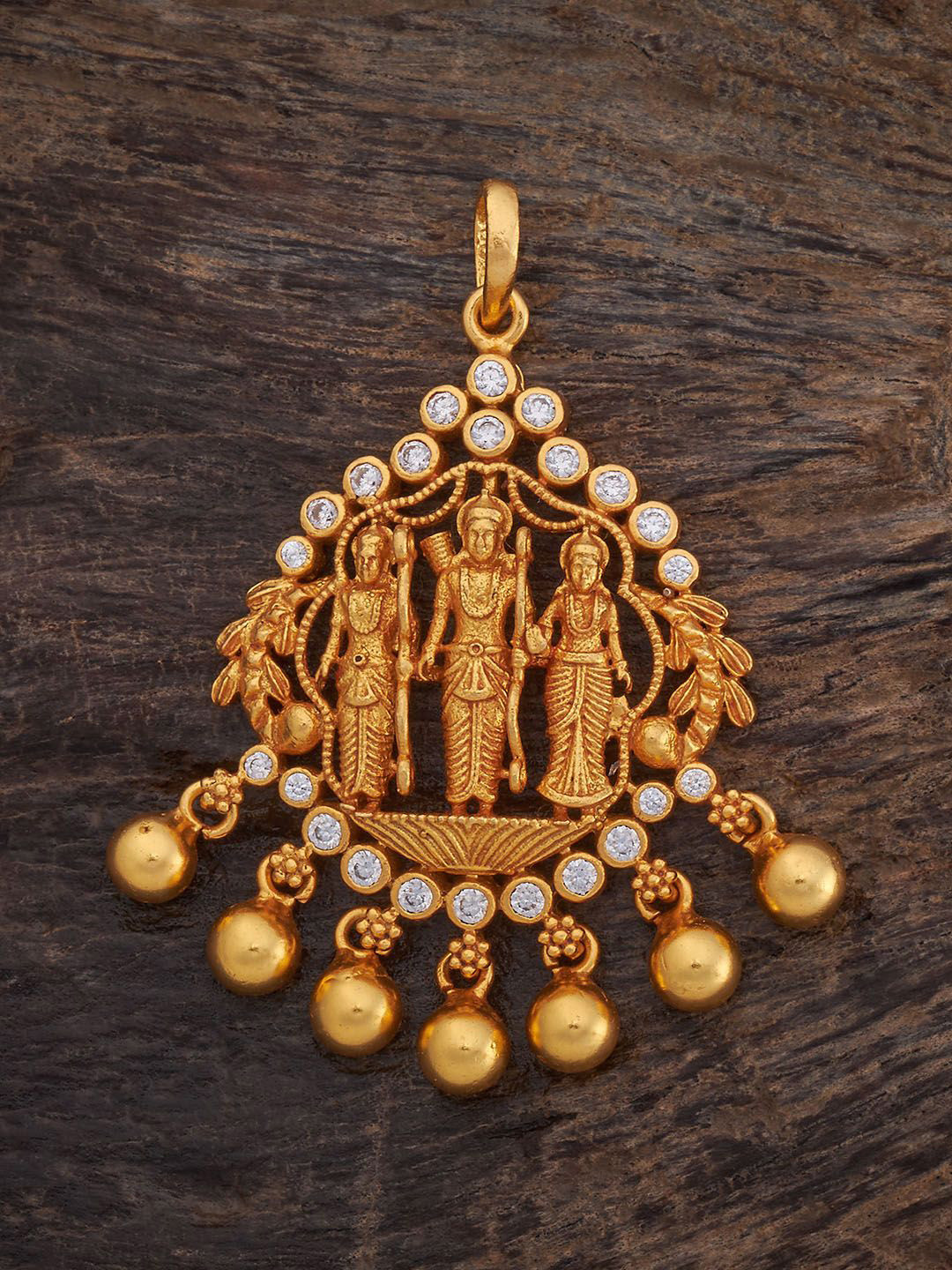 

Kushal's Fashion Jewellery 92.5 Pure Silver Gold-Plated Circular Pendants