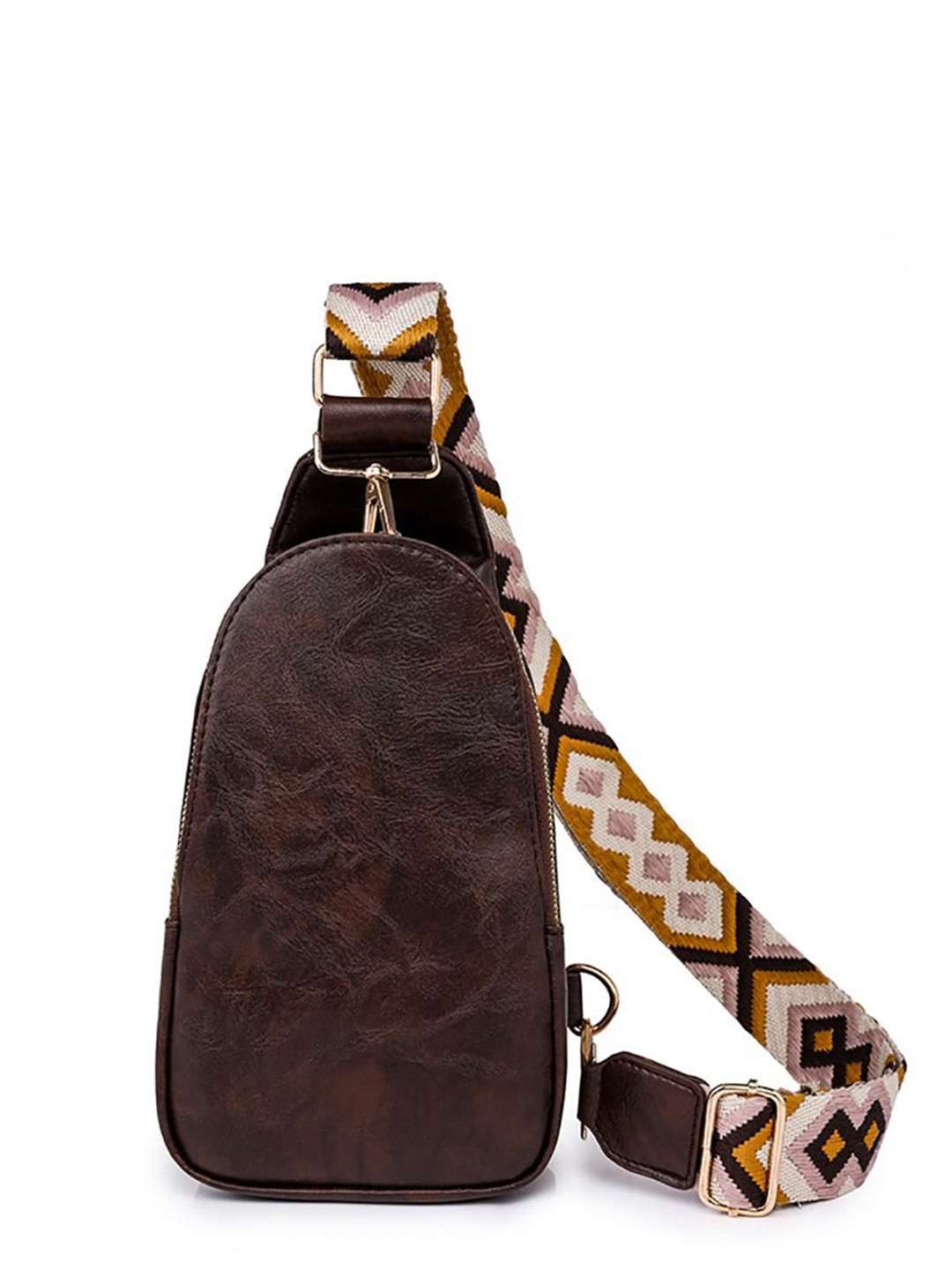 

StyleCast x Revolte PU Bucket Sling Bag, Coffee brown
