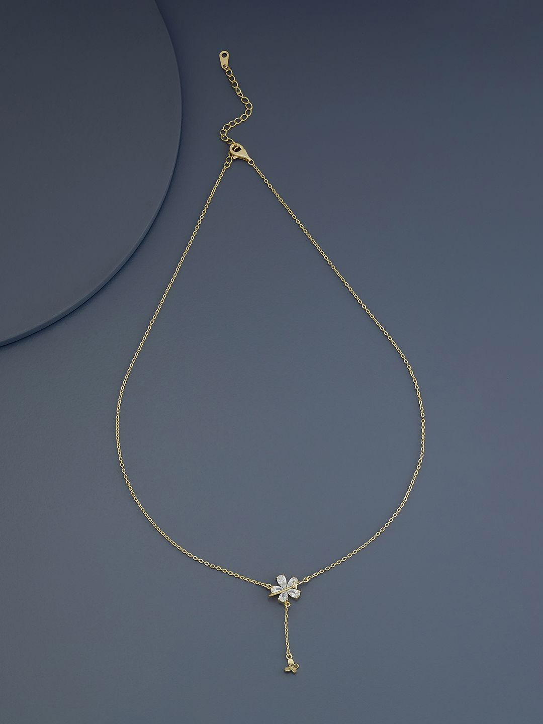 

Kushal's Fashion Jewellery Gold-Plated Cubic Zirconia Studded Chain