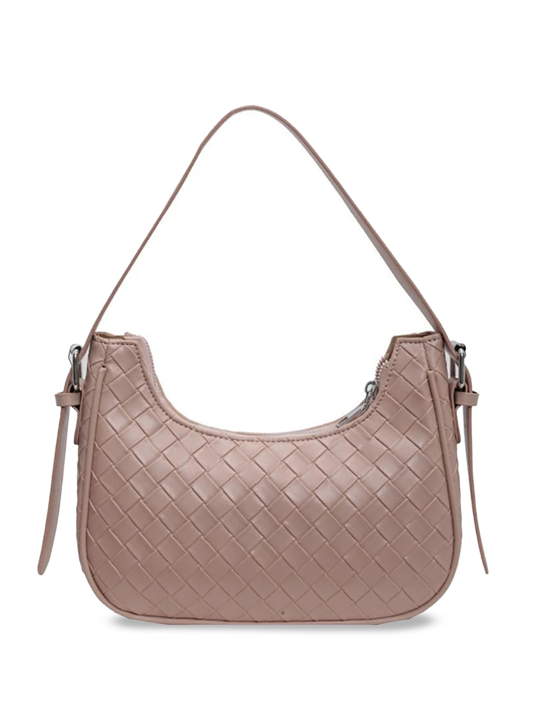 

StyleCast x Revolte Women Textured Half Moon Handheld Bag, Pink