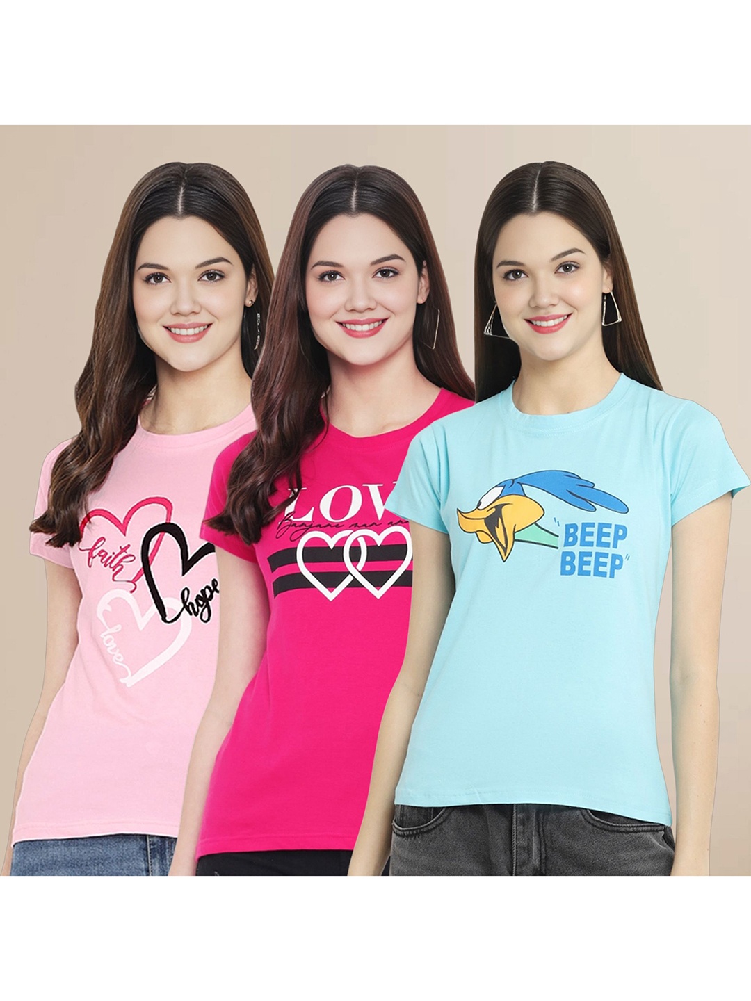 

Metronaut Women Typography 3 T-shirt, Multi