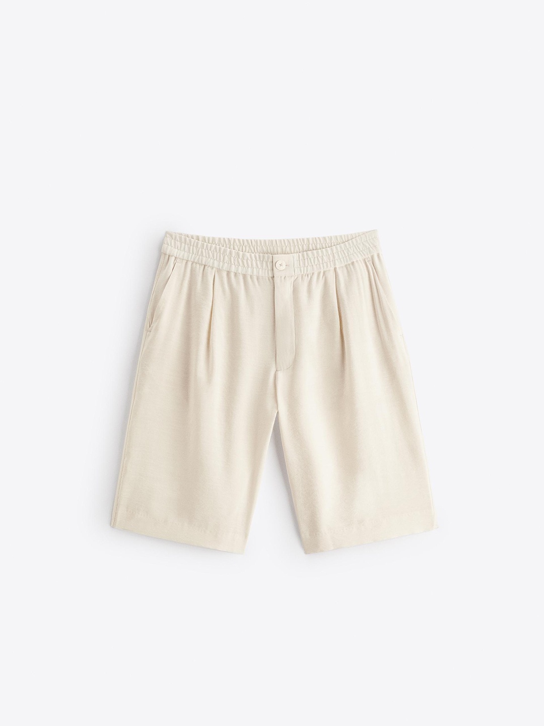 

ZARA Adults-Men Beige Shorts