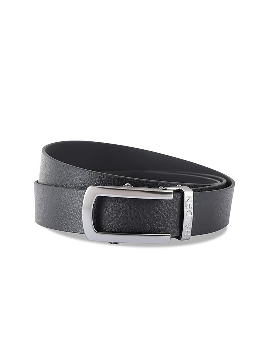 

HALDEN Men Textured Leather Belt, Black