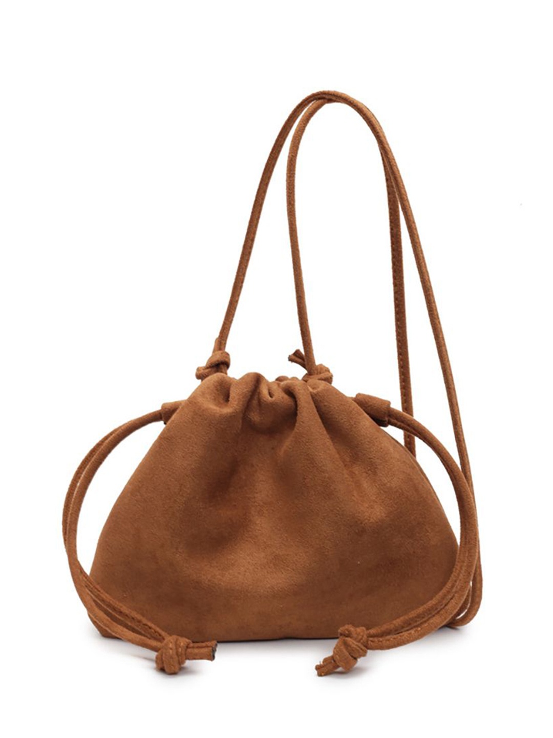 

StyleCast x Revolte Women Solid Bucket Tote Bag, Brown