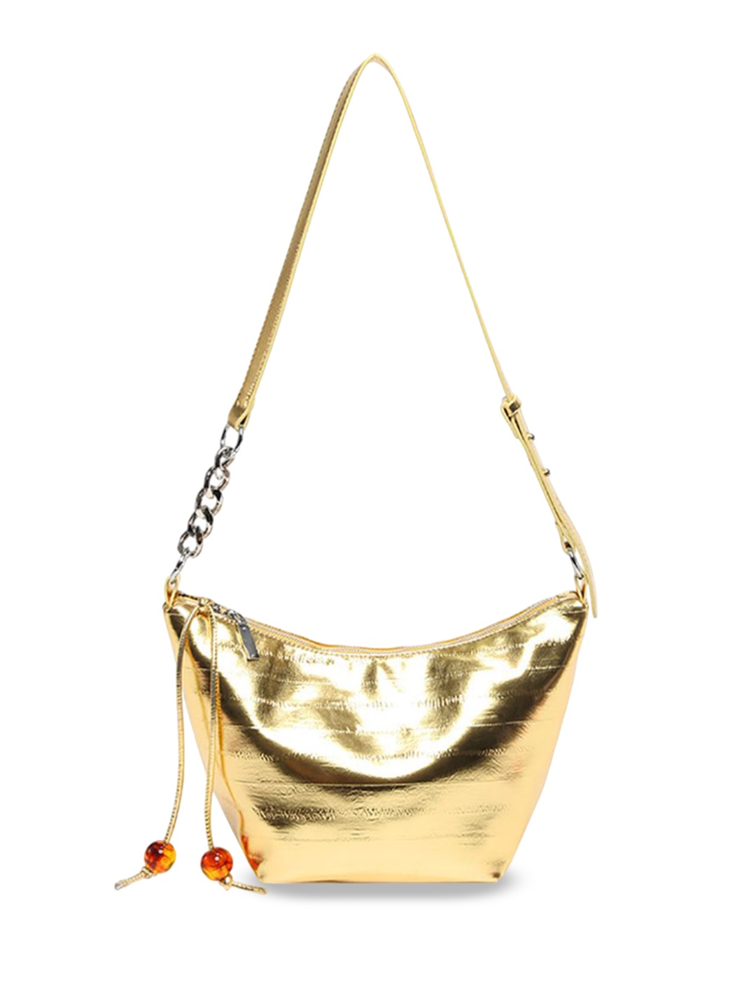 

StyleCast x Revolte Women Solid Half Moon Sling Bag, Gold