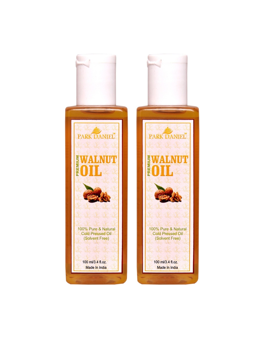 

Park Daniel Set Of 2 Cold Pressed Natural Walnut Oil For Skin & Hair - 100 ml Each, Transparent
