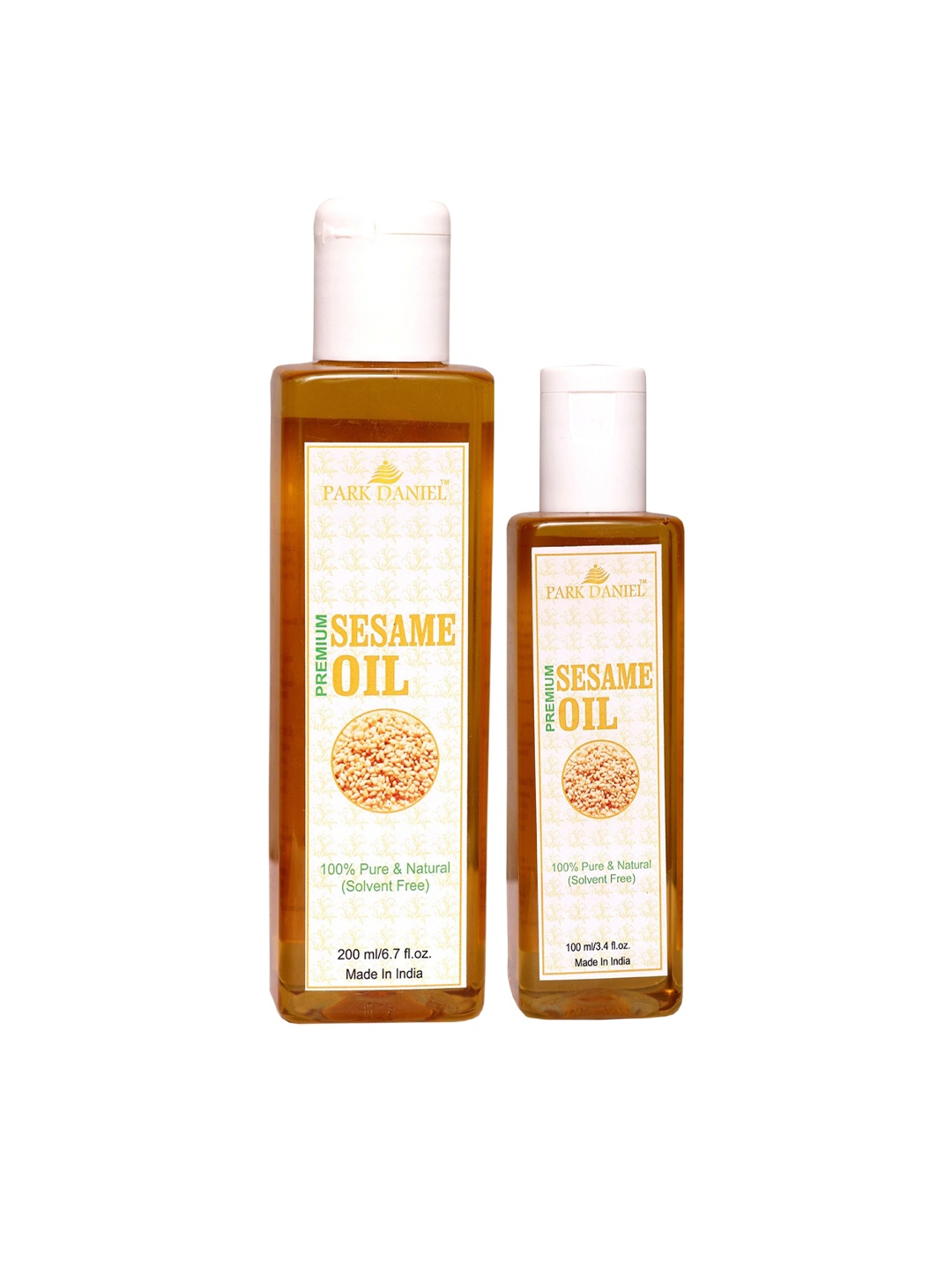 

Park Daniel Set Of 2 Natural Sesame Oil For Hair- 200 ml & 100 ml, Transparent