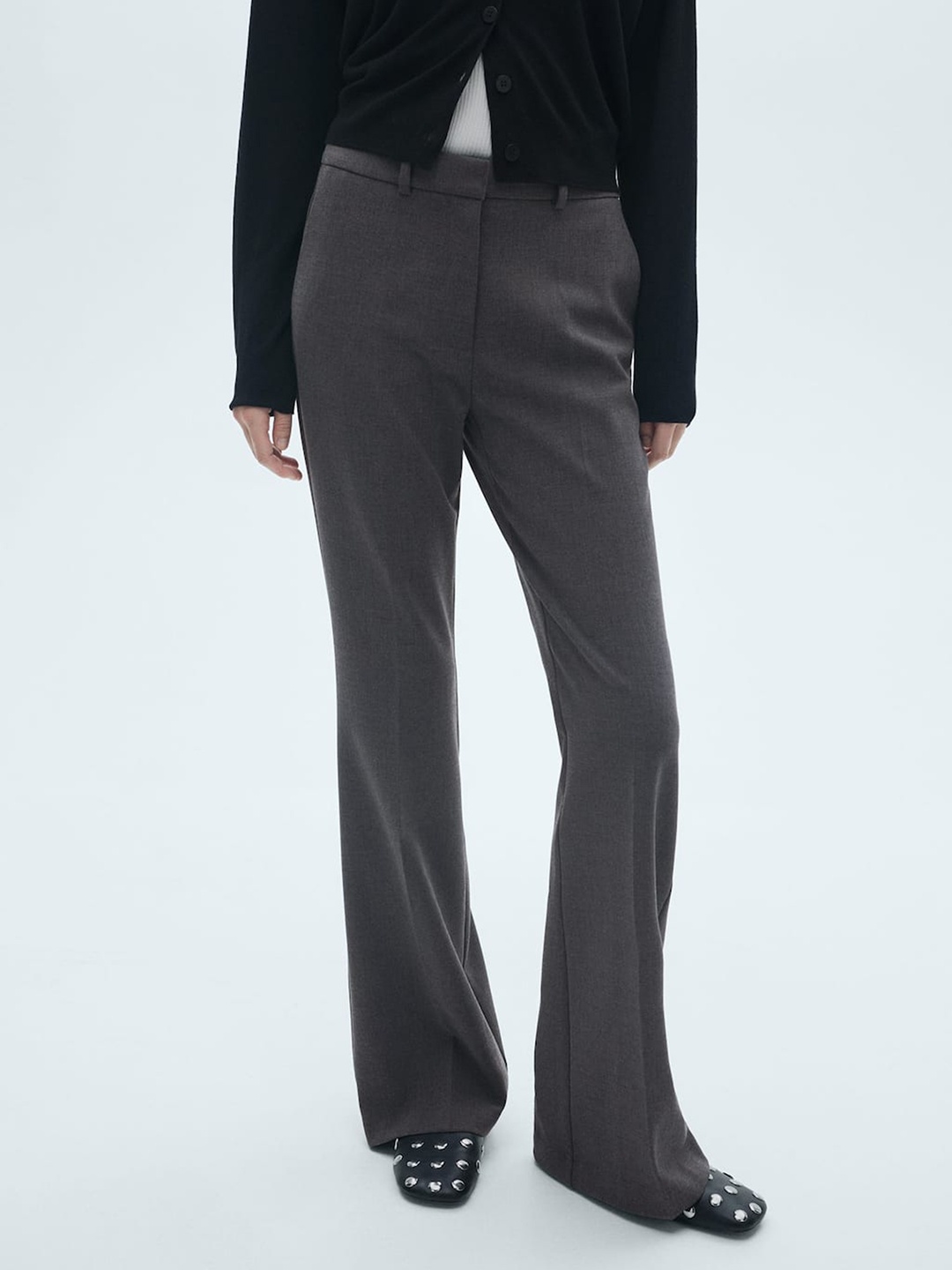 

MANGO Women Trousers, Charcoal