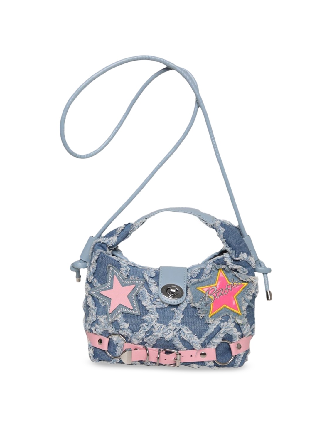 

StyleCast x Revolte Women Textured Bowling Satchel Bag, Blue