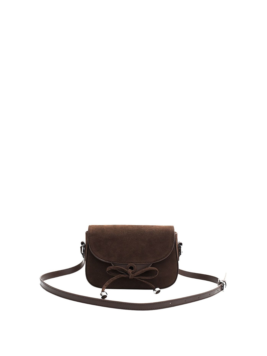 

StyleCast x Revolte PU Bowling Sling Bag, Coffee brown