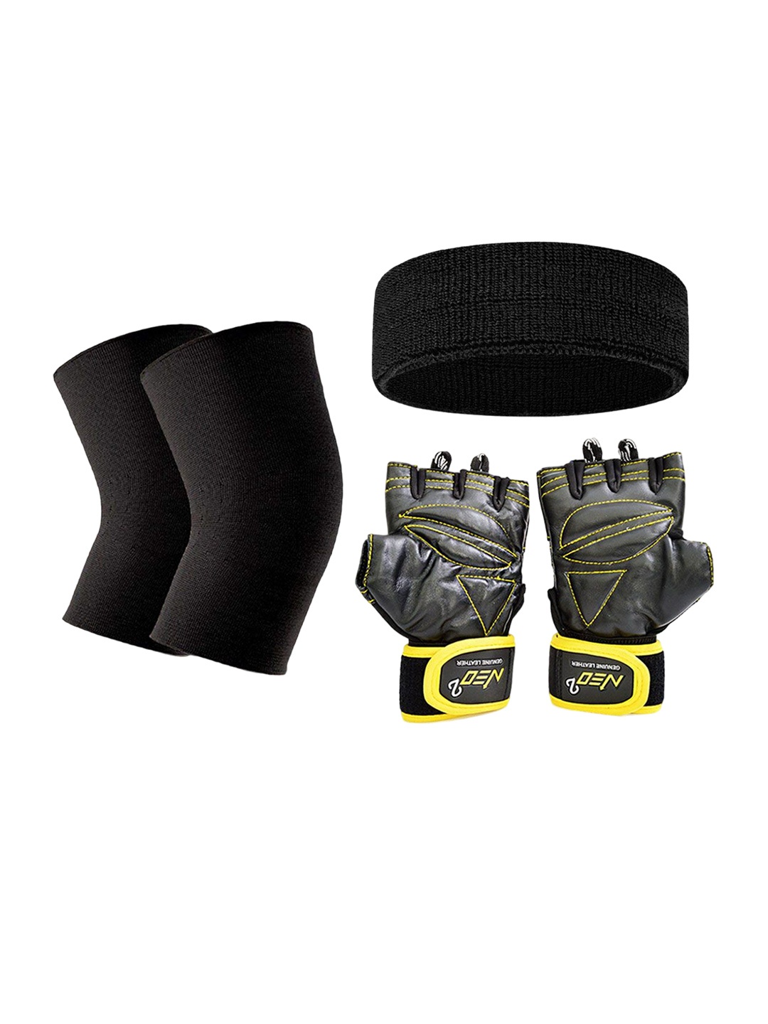 

Adbeni Gym Accessories Combo, Black