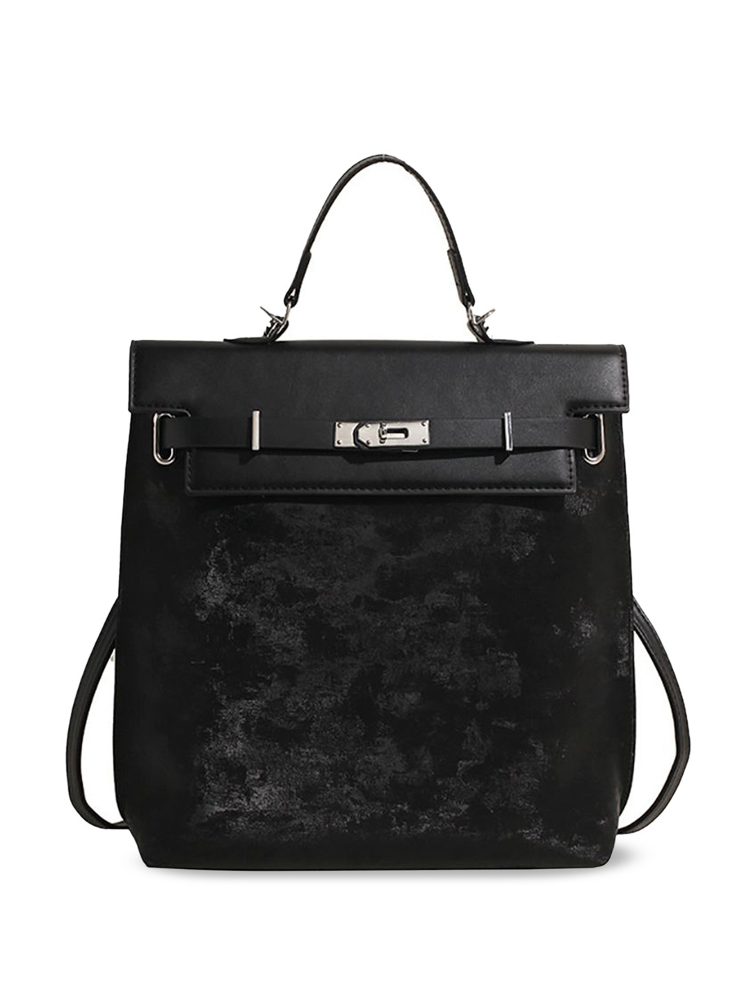 

StyleCast x Revolte Women Solid Structured Handheld Bag, Black