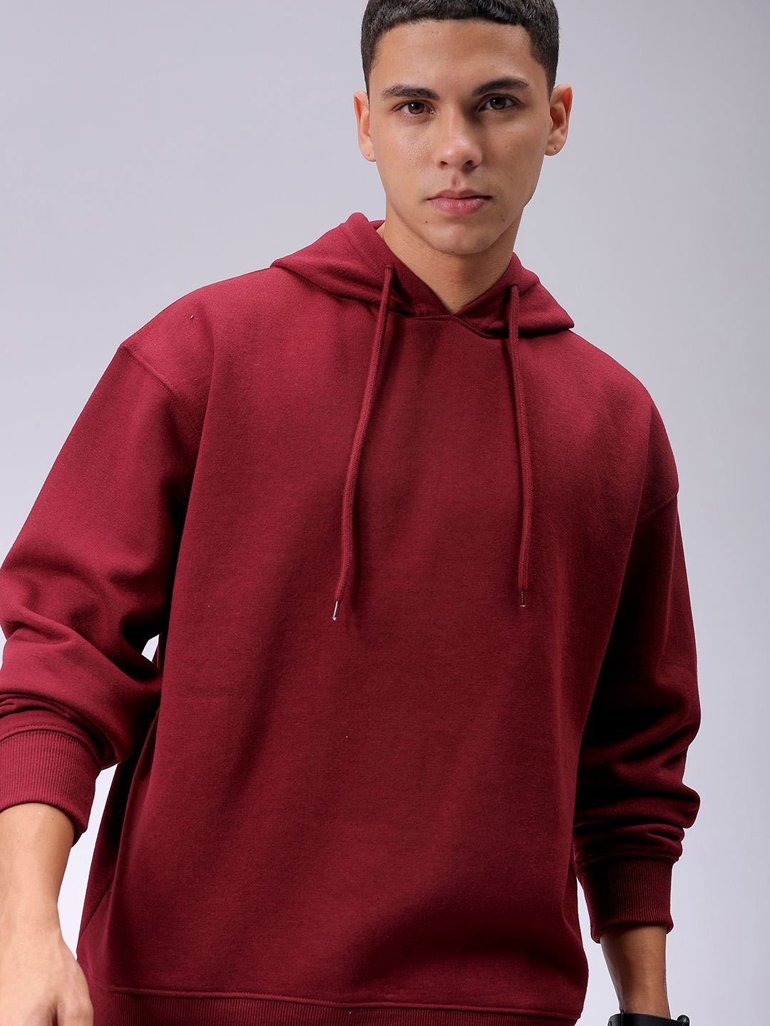 

The Indian Garage Co Men Hooded Long Sleeves Sweatshirt, Red
