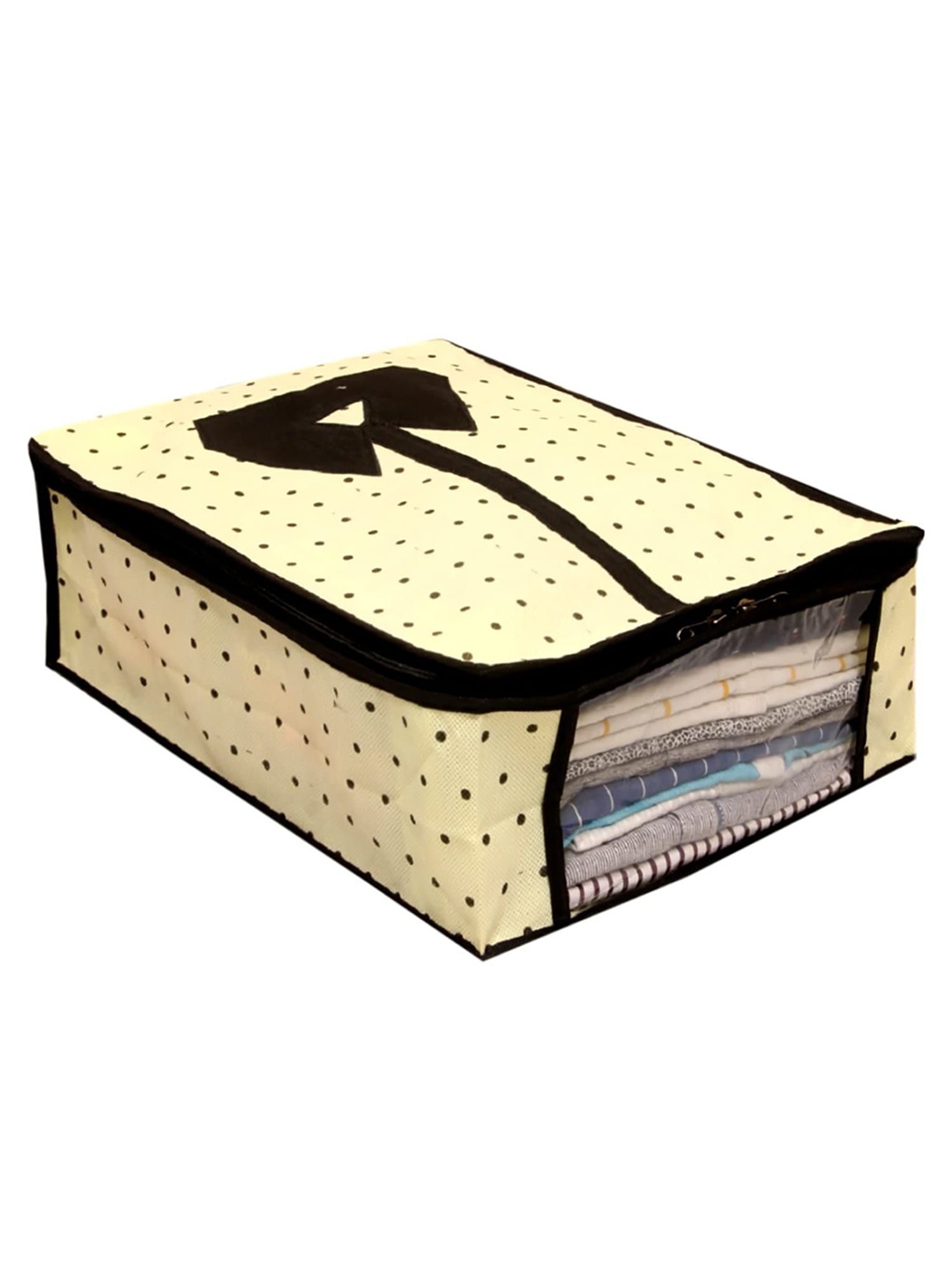 

Kuber Industries Cream-Coloured Polka Dots Printed Organisers