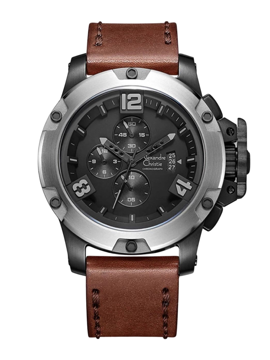 

Alexandre Christie Men Dial & Stainless Steel Straps Analogue Watch 6295MCLEPBA, Brown