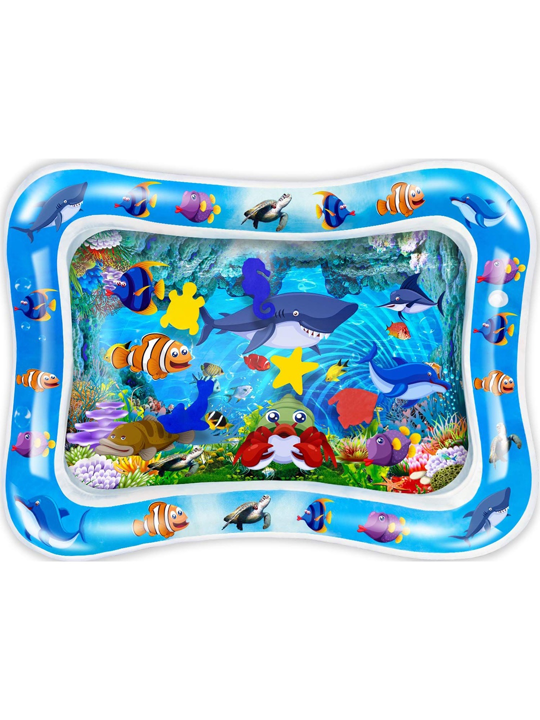 

PLUSPOINT BPA Free Tummy time Water Play Mat Activity Toys and Games, Blue