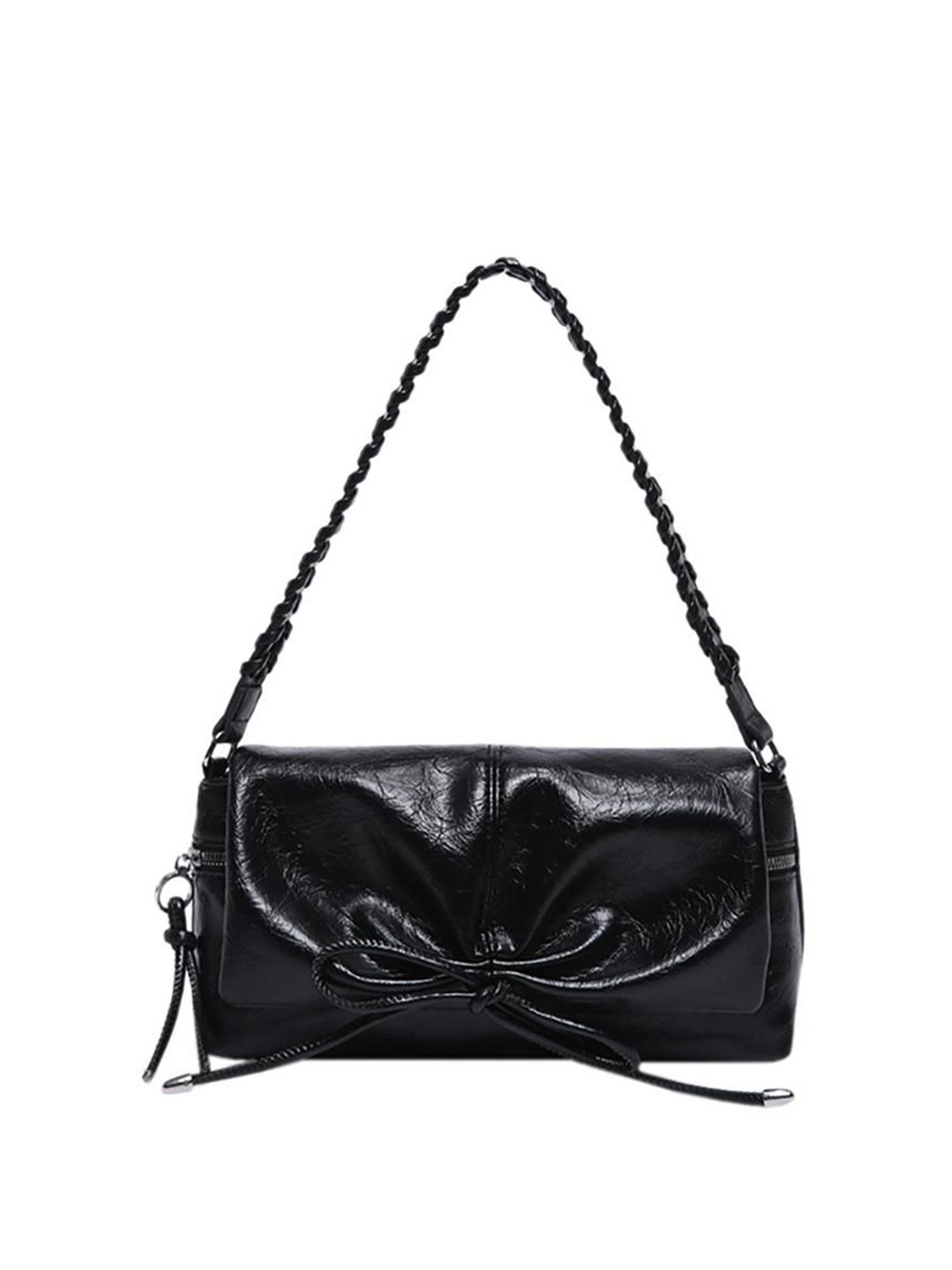 

StyleCast x Revolte Women Textured Structured Shoulder Bag, Black