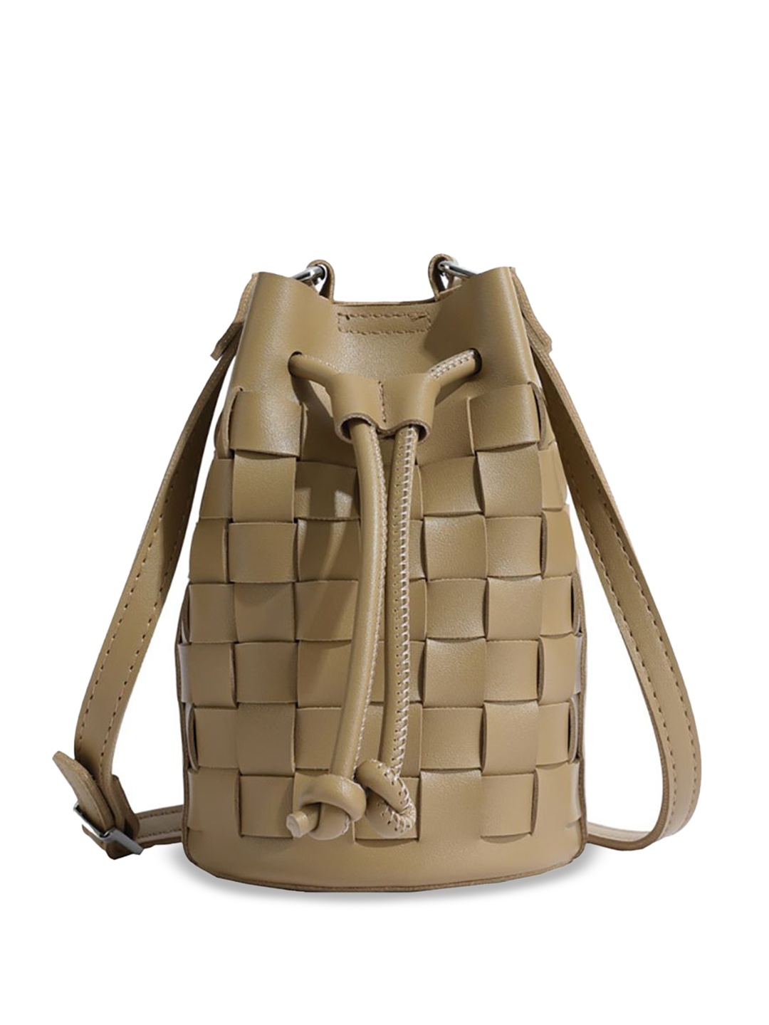 

StyleCast x Revolte Women Textured Structured Shoulder Bag, Khaki