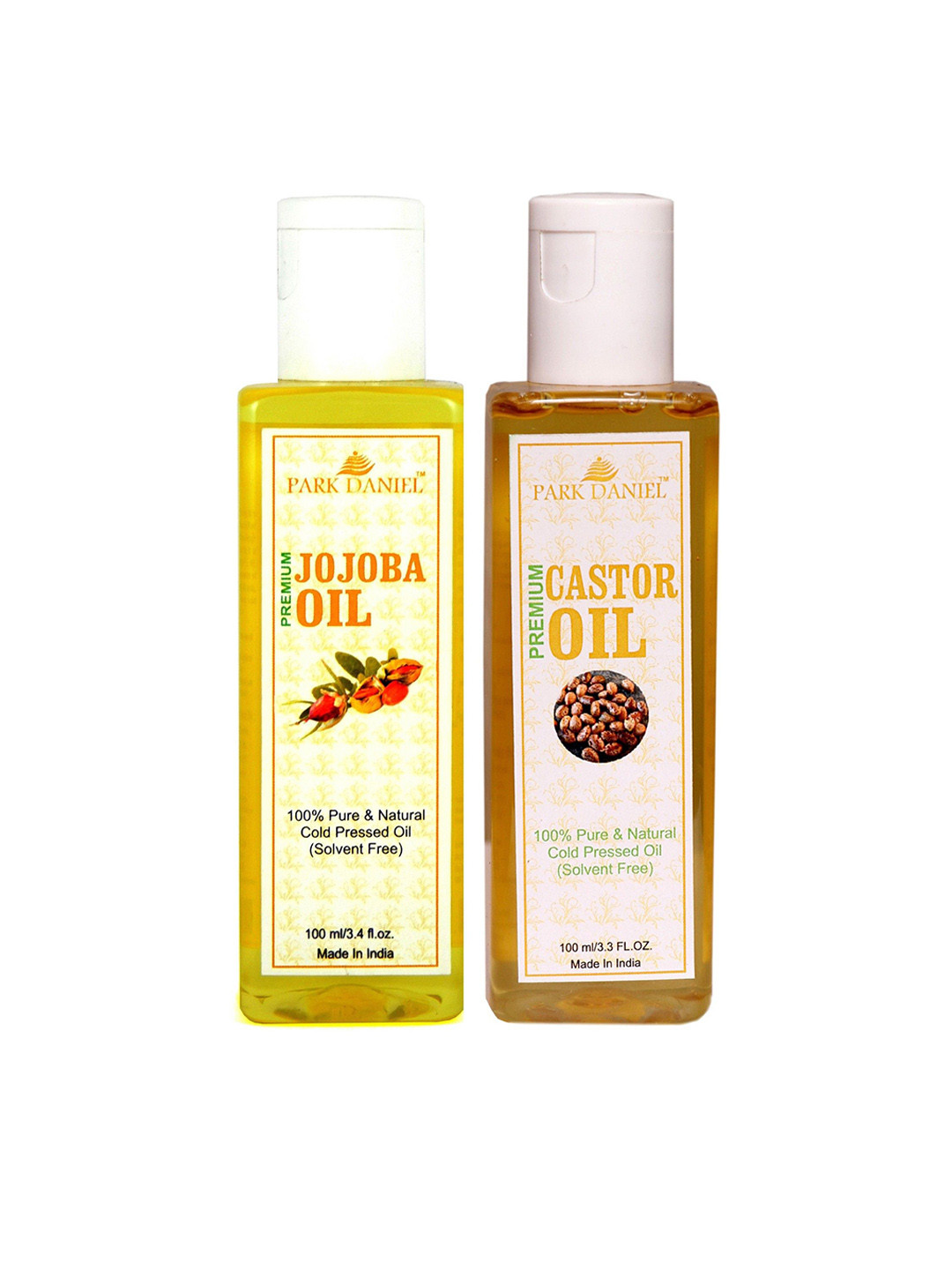 

Park Daniel Set Of 2 Premium Jojoba Oil With Castor Oil - 100 ml Each, Transparent