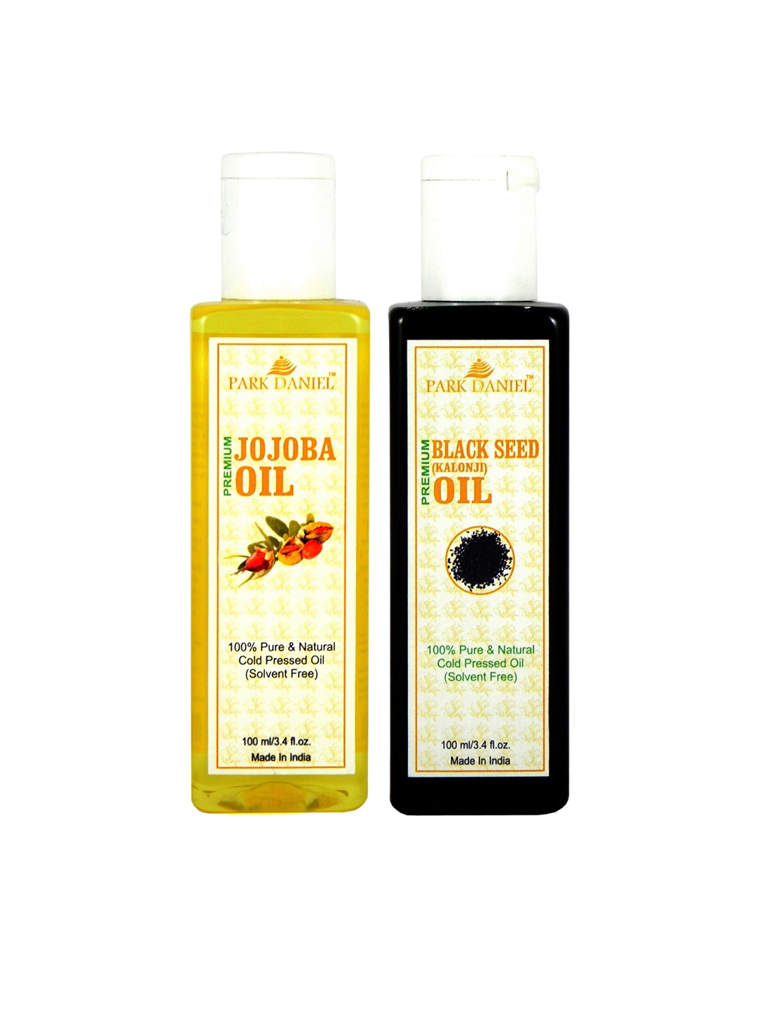 

Park Daniel 2Pcs Pure Natural Cold Pressed Jojoba & Black seed Oil - 100ml Each, Beige