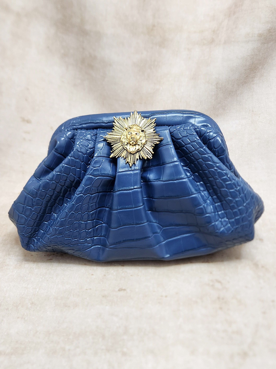 

Adwita Women Textured Structured Sling Bag, Blue