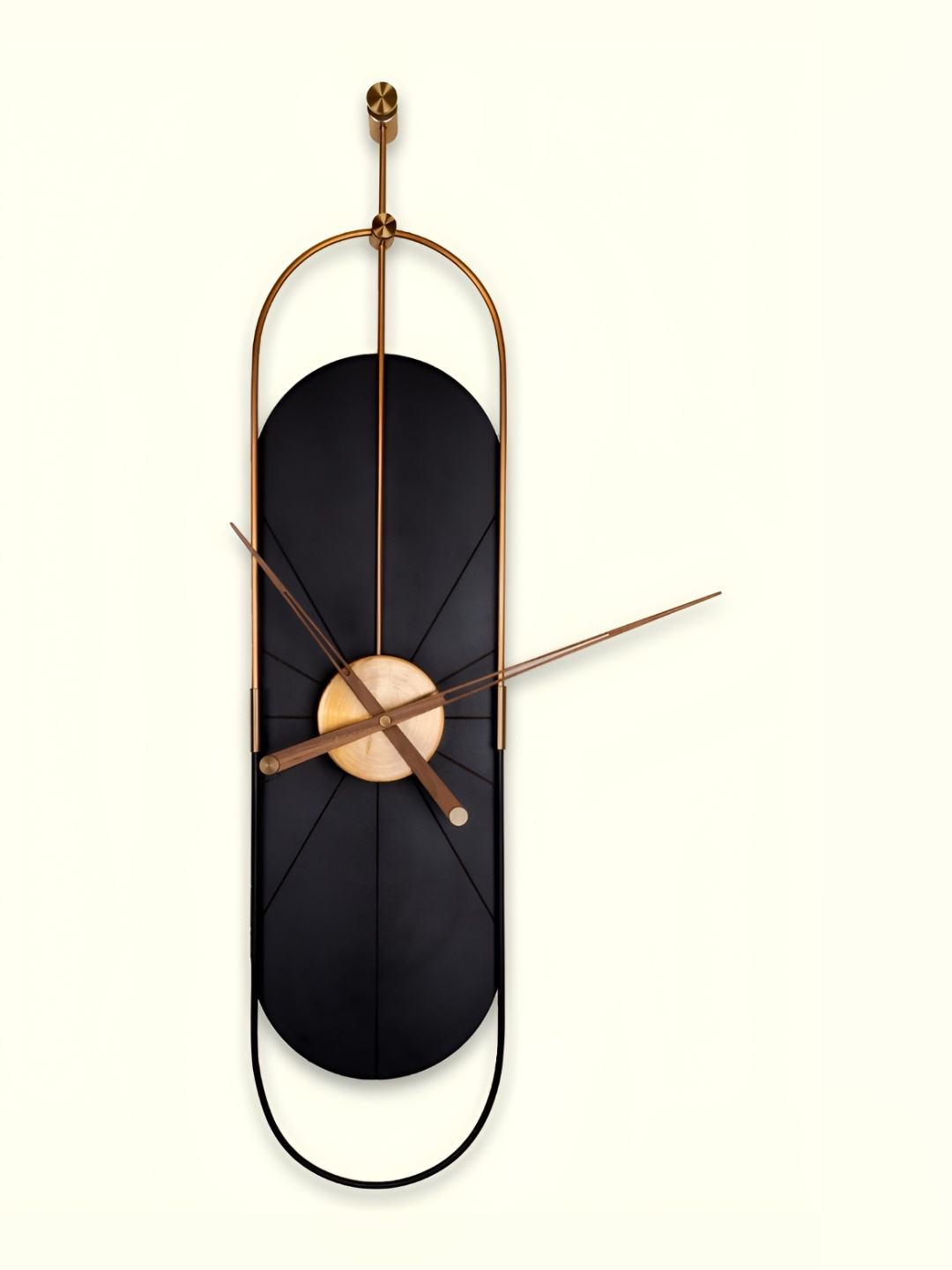 

The Brand Barrel Black & Gold-Toned Contemporary Wall Clock