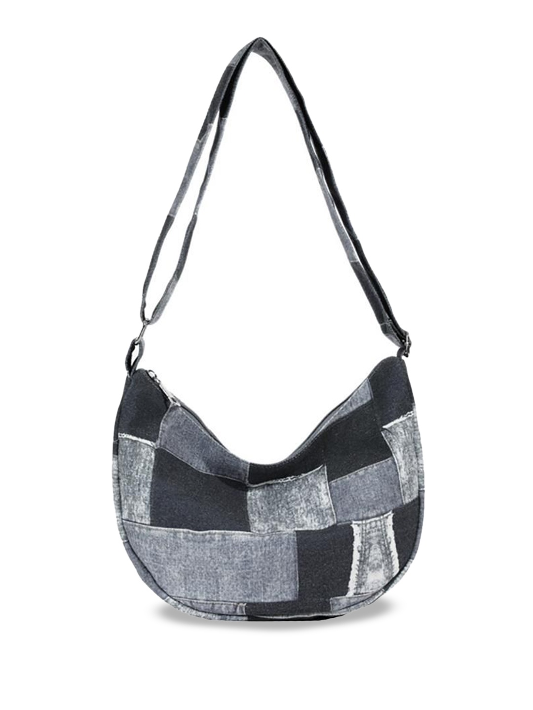 

StyleCast x Revolte Women One Handle Colourblocked Half Moon Sling Bag, Black