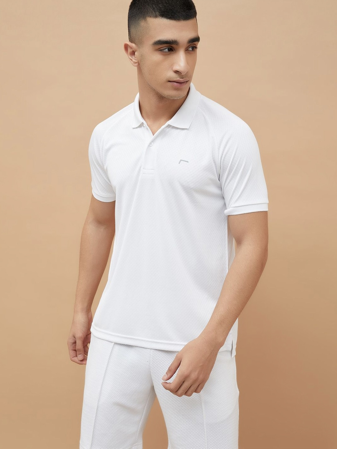 

Fame Forever by Lifestyle Men Solid Polo Collar T-shirt, White