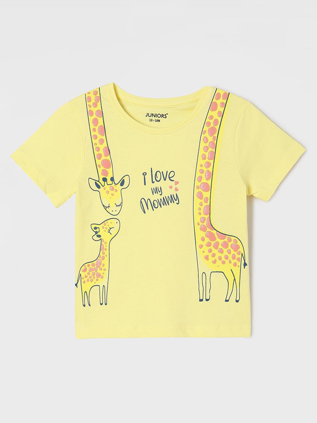 

Juniors by Lifestyle Girls Graphic Printed Round Neck Cotton T-shirt, Yellow