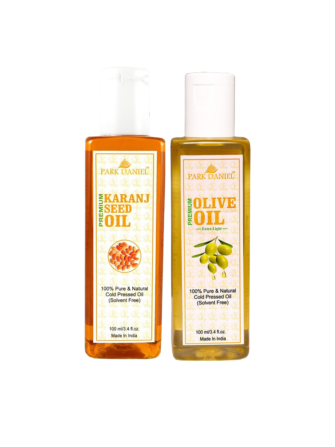 

Park Daniel Set Of 2 Karanj Seed Oil & Olive Oil - 100 ml Each, Transparent