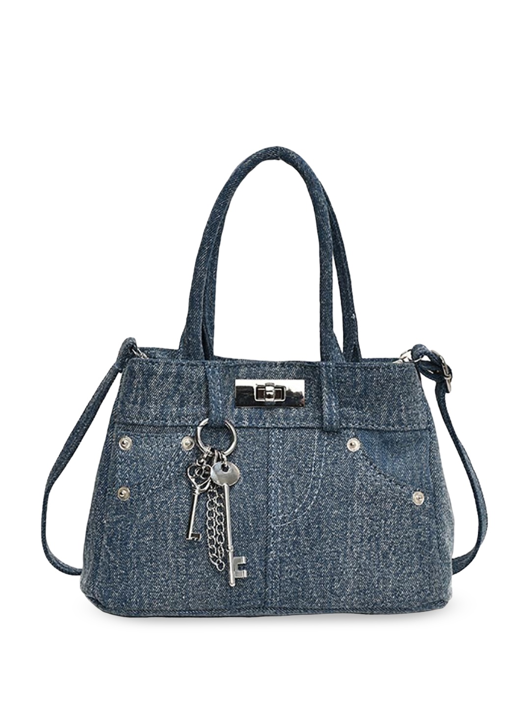 

StyleCast x Revolte Women Solid Swagger Satchel Bag, Blue