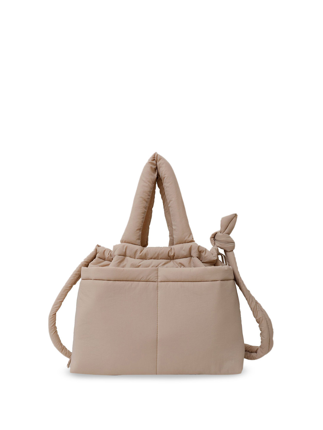 

StyleCast x Revolte Women Solid Structured Cotton Handheld Bag, Khaki