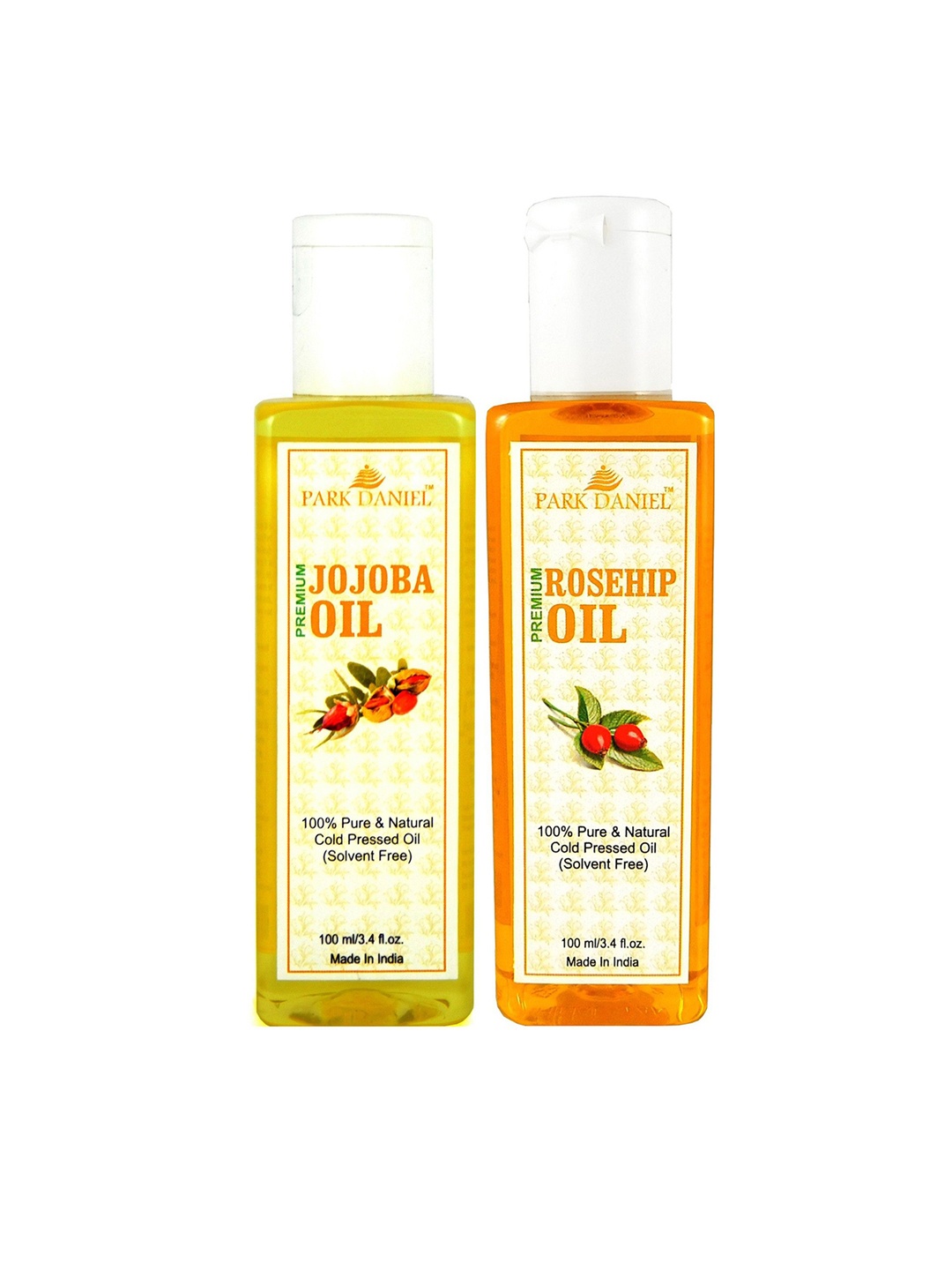 

Park Daniel Set Of 2 Pure & Natural Rosehip & Jojoba Oil - 100 ml Each, Transparent