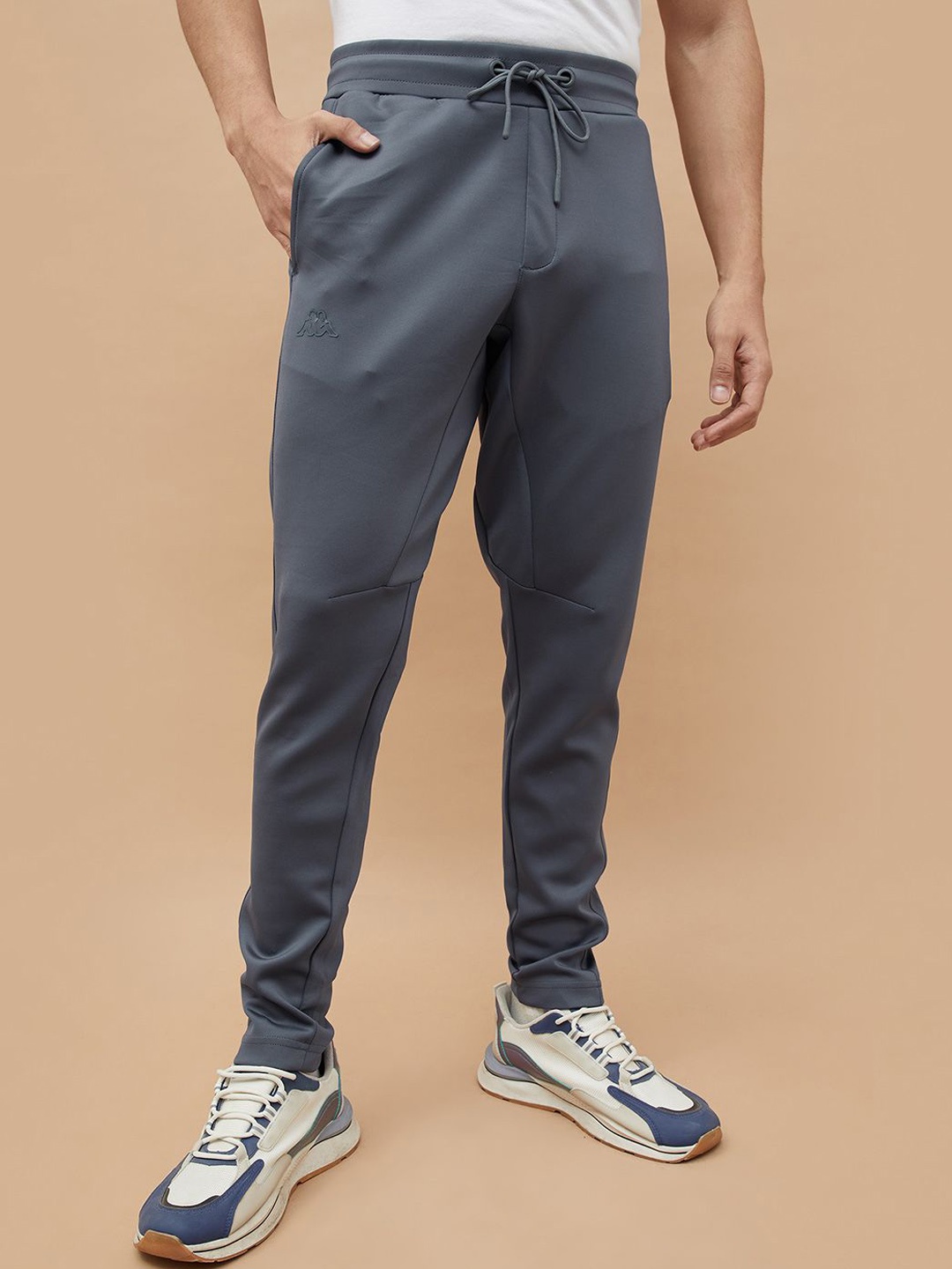 

Kappa Men Mid-Rise Track Pants, Charcoal