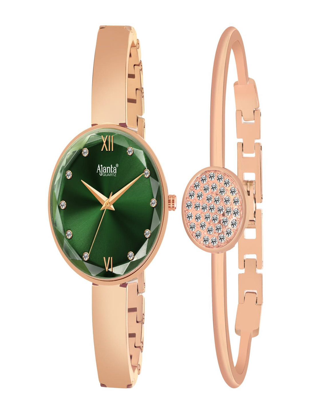

Ajanta Quartz Women Dial & Stainless Steel Straps Analogue Watch AWC126ESL 3, Rose gold