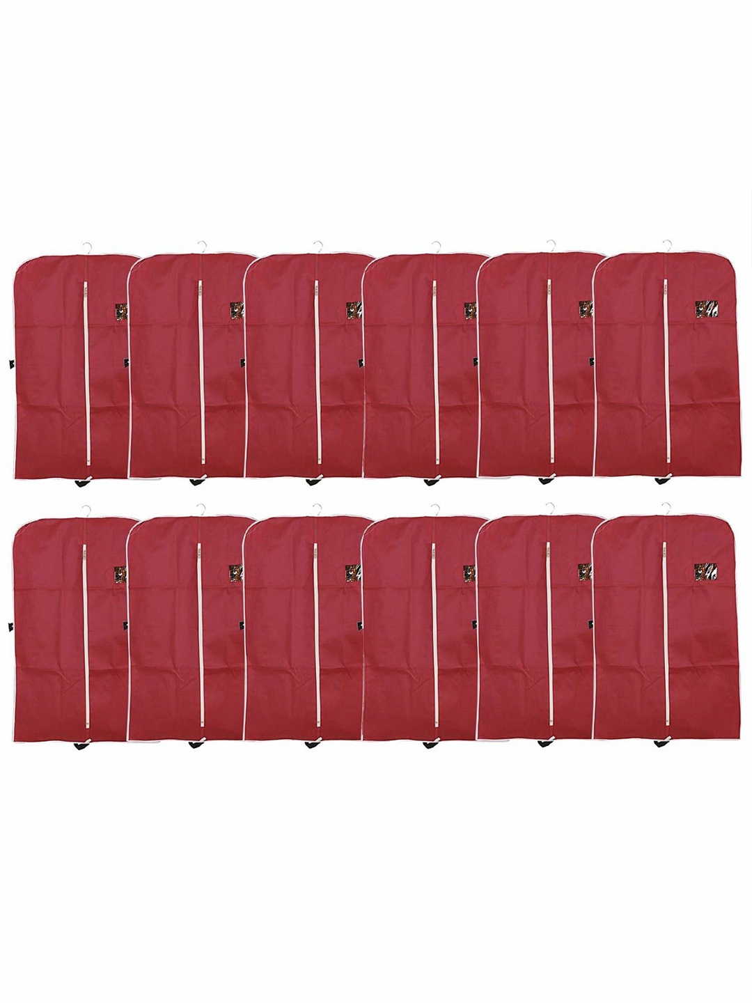 

Kuber Industries Maroon12 Pieces Suit Organisers, Maroon