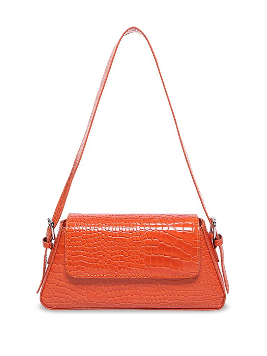 

StyleCast x Revolte Women Textured Structured Shoulder Bag, Orange