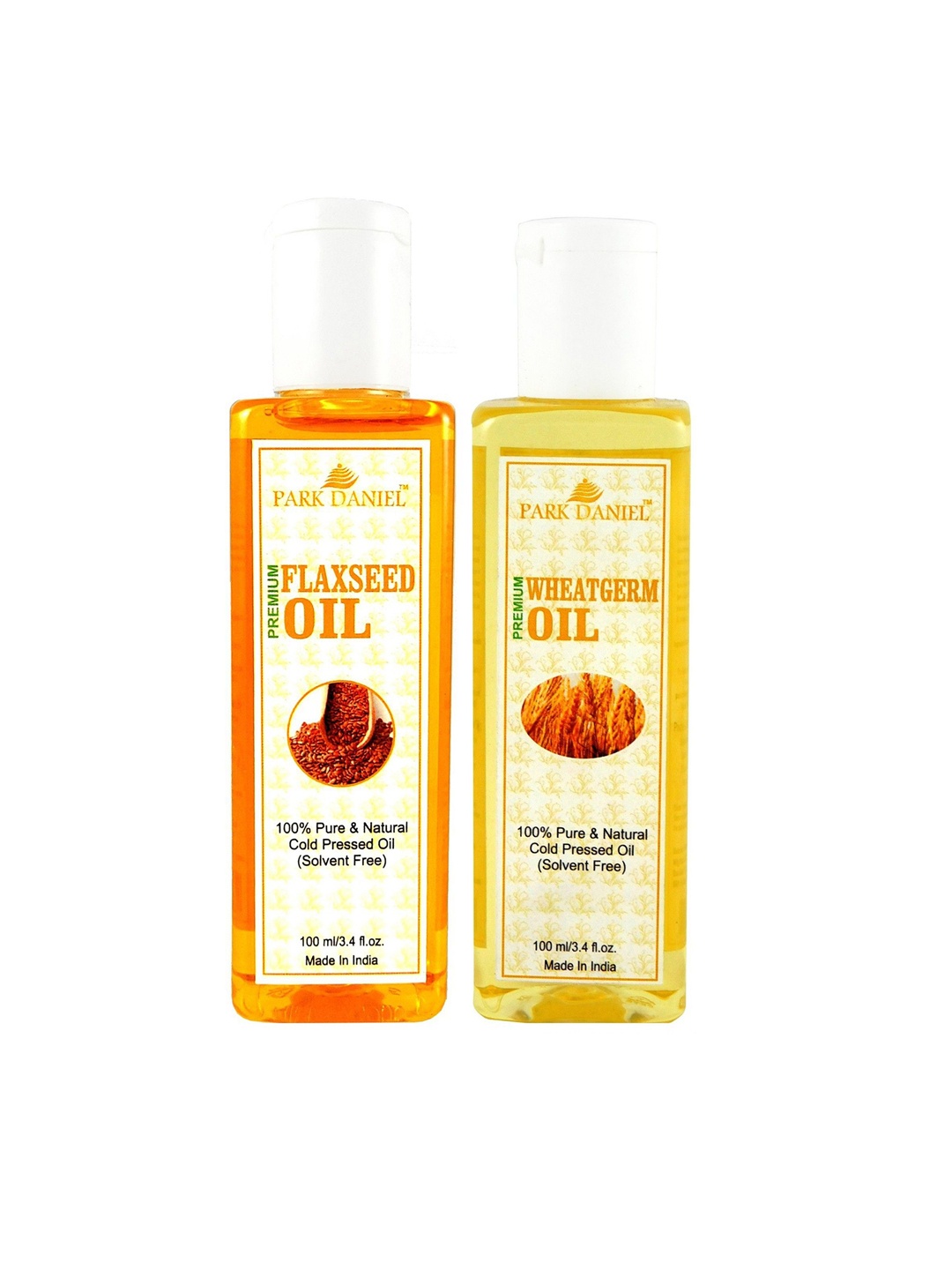 

Park Daniel Set Of 2 Flaxseed Oil With Wheatgerm Oil - 100 ml Each, Transparent