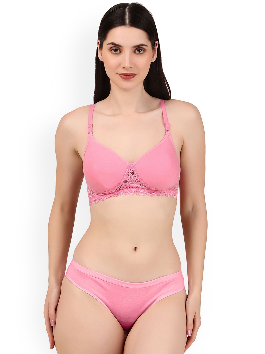 

Piylu Women Non-Padded Lingerie Set-Set-Angel-CB1-LP-28, Peach