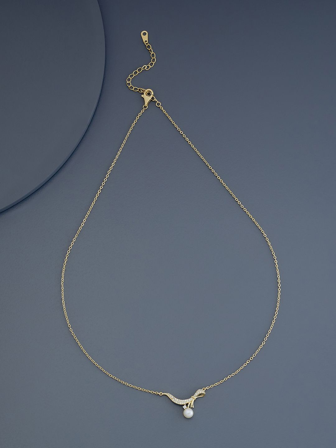 

Kushal's Fashion Jewellery Gold-Plated Cubic Zirconia Studded Chain