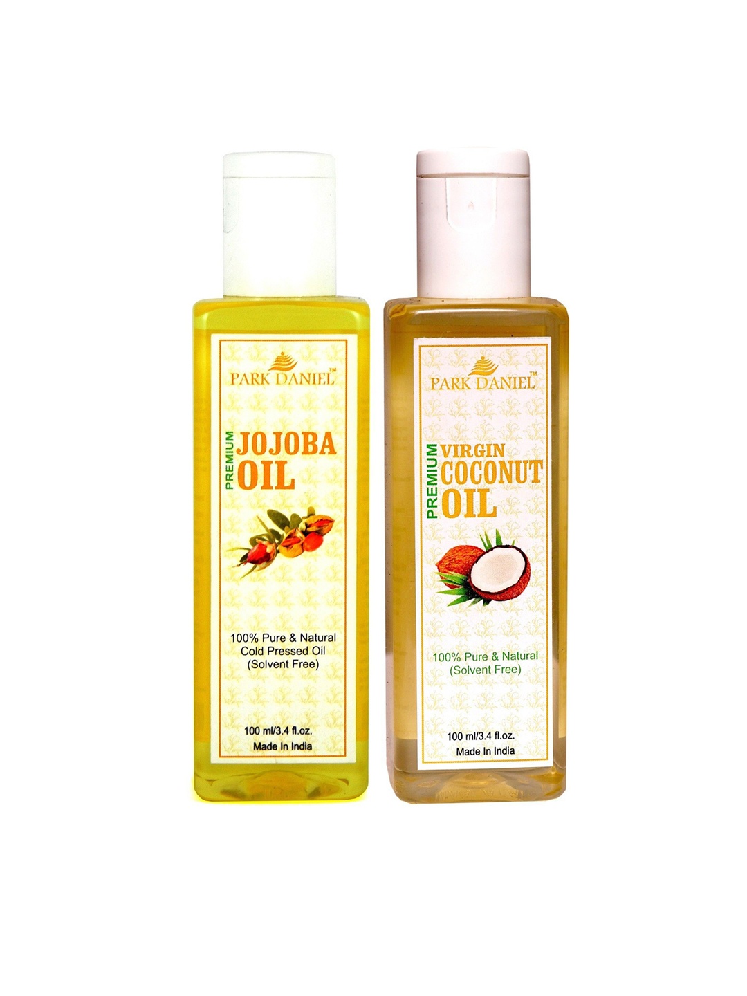 

Park Daniel Set Of 2 Jojoba Oil & Virgin Coconut Oil - 100 ml Each, Transparent