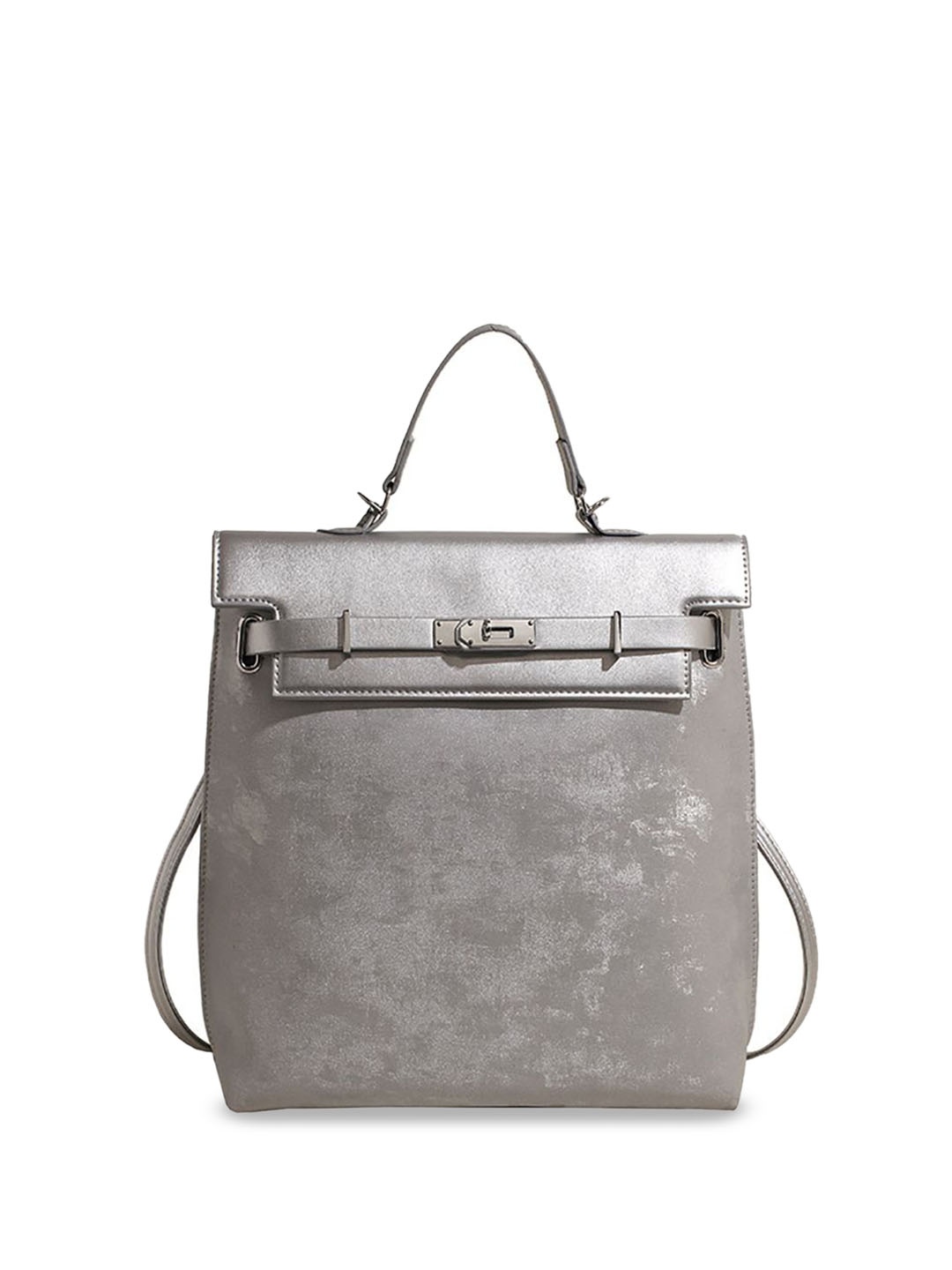 

StyleCast x Revolte Women Textured Swagger Sling Bag, Silver