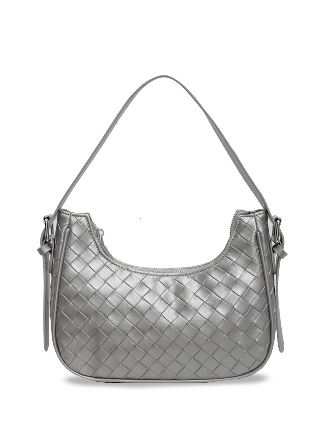 

StyleCast x Revolte Women Textured Half Moon Sling Bag, Grey
