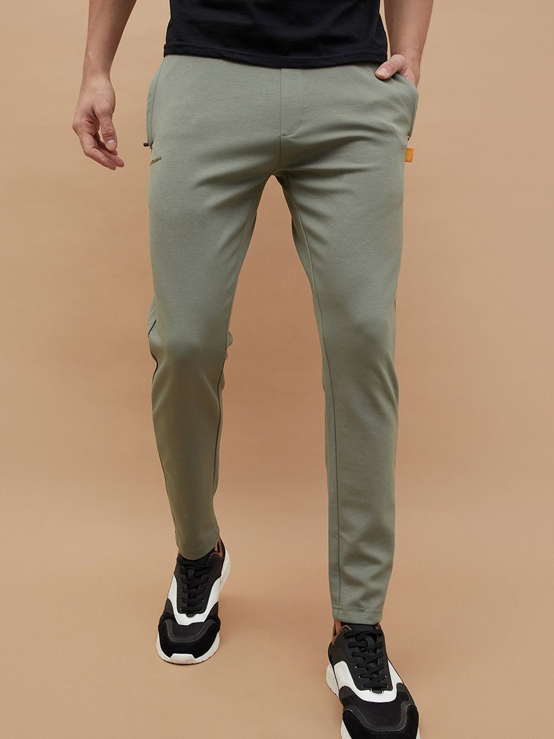 

Kappa Men Mid-Rise Track Pants, Olive