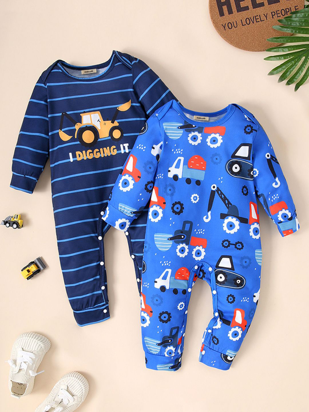 

INCLUD Boys Printed Jumpsuit, Blue